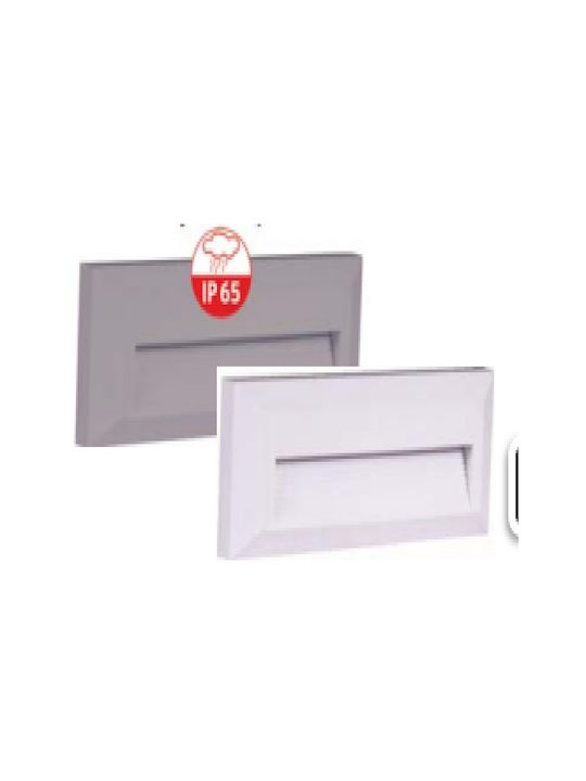 Universe Επιτοίχια Εξωτερική Πλαφονιέρα LED IP65 3W με Θερμό Λευκό Φως 23x8εκ.