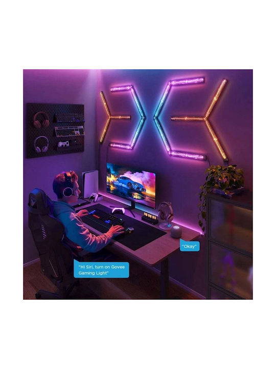 Govee Smart Διακοσμητικό Φωτιστικό Gaming Wall Light (4+1) LED RGBIC Μπάρα 5τμχ