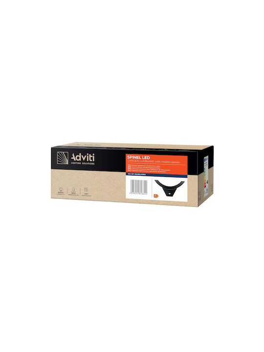 Adviti Lumină de exterior montată pe perete LED IP54 10W cu Alb Natural Lumină 28.9x14.7x9εκ.