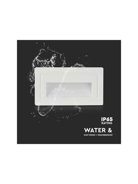 V-TAC Wandmontierte Außen-Deckenleuchte LED IP65 3W mit Warmweiß Licht 5.8x10.3x4.5εκ.