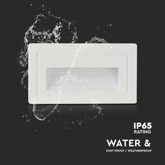 V-TAC Wandmontierte Außen-Deckenleuchte LED IP65 3W mit Warmweiß Licht 5.8x10.3x4.5εκ.