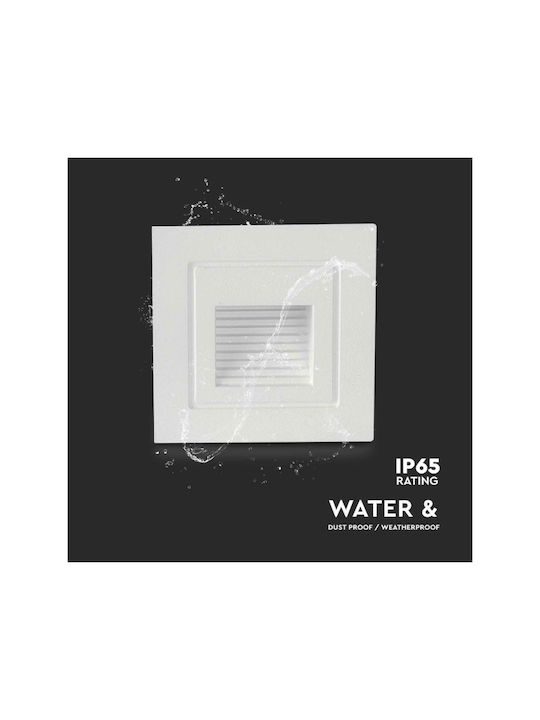 V-TAC Wall-Mounted Outdoor Ceiling Light LED IP65 3W with Warm White Light 5.8x5.8x4.5εκ.