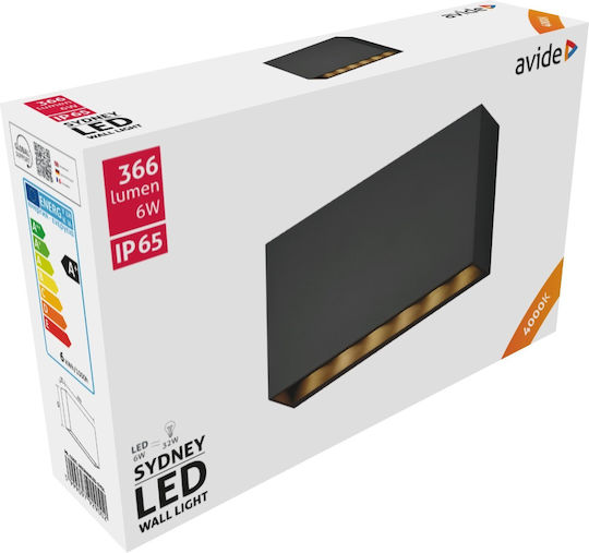 Avide Waterproof Wall-Mounted Outdoor Lighting LED 6W 4000K Dimensions 43.5x28x28.5cm Avide Waterproof Wall-Mounted Outdoor Lighting LED 6W 4000K Dimensions 43.5x28x28.5cm