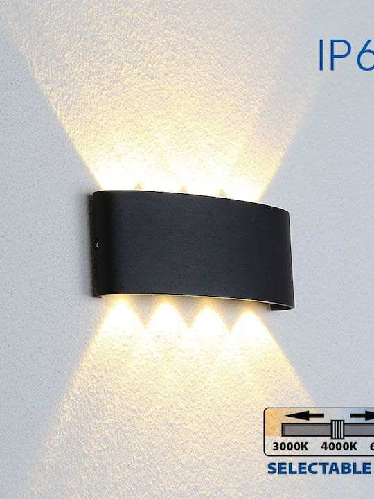 Vivalux Aruba Wall-Mounted Outdoor Ceiling Lamp LED IP65 8W with Adjustable White Light 22x8x4.5cm
