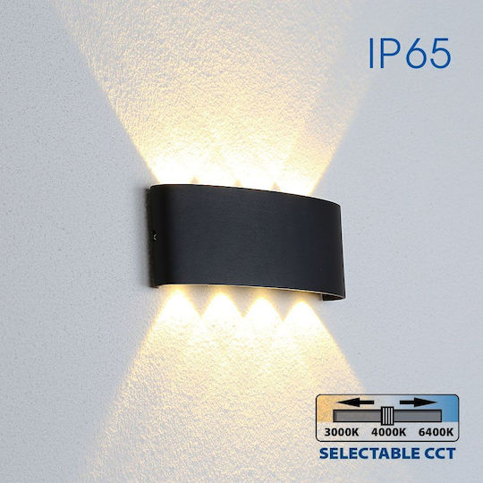 Vivalux Aruba Wandmontierte Außenbeleuchtung Deckenleuchte LED IP65 8W Mit Einstellbarem Weiß Licht 22x8x4.5cm