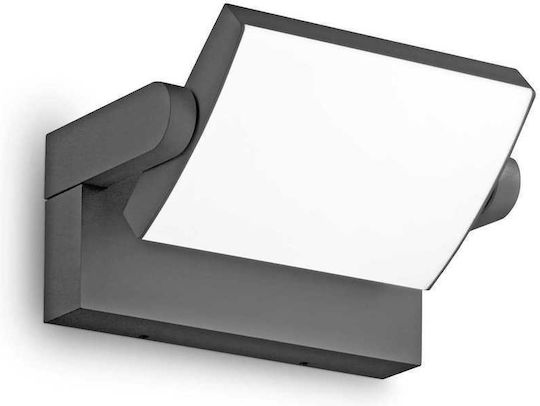 Ideal Lux Επιτοίχιος Εξωτερικός Προβολέας LED IP54 20.5W με Θερμό Λευκό Φως 21.2x16.5x10εκ.