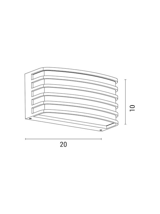 Eurolamp Wall-Mounted Outdoor Ceiling Light E27 IP54 20x10x9εκ.