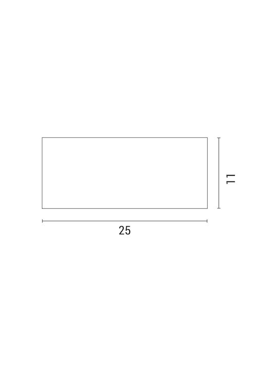 Eurolamp Aplică Exterioară Montată pe Perete E27 IP54 11x25x10εκ.