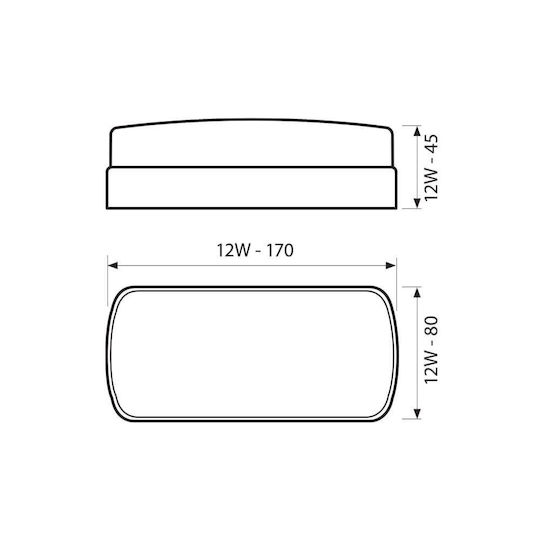 Vivalux Bulkhead LED 12W 4000K 80cm Vivalux Bulkhead LED 12W 4000K 80cm