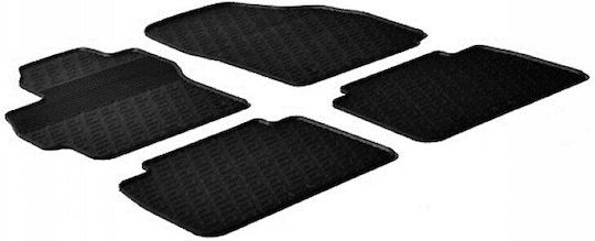 Lampa Set of Front and Rear Mats 4pcs Tray Type for Mazda 5 2010 Black