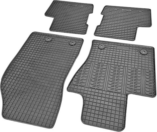 Cik Set of Front and Rear Mats 4pcs for Fiat 500X 2014+ Black