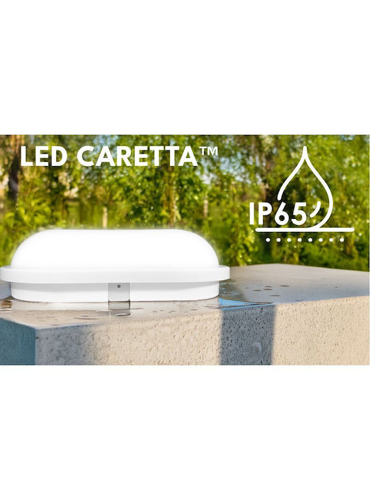 Elvhx Επιτοίχια Χελώνα Εξωτερική LED IP65 16W με Θερμό Λευκό Φως