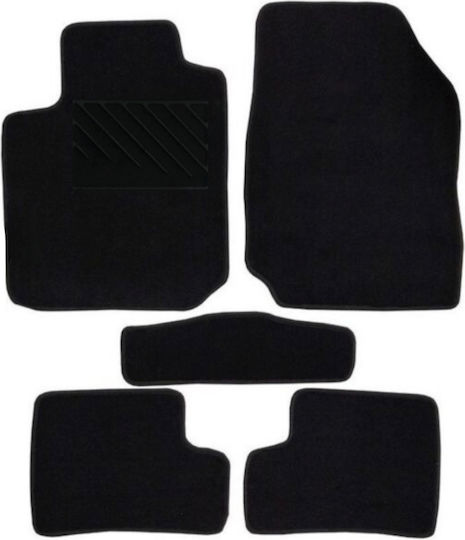Autopataki Set of Front and Rear Mats 5pcs for Nissan Micra 2002-2010 Black