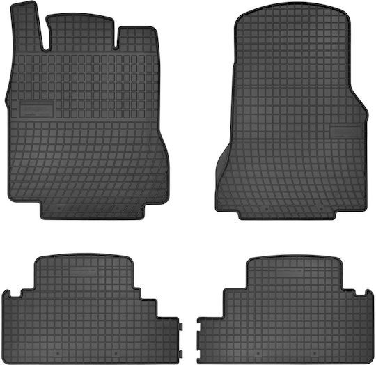 Frogum Set of Front and Rear Mats 4pcs for Mercedes-Benz A Class 1997-2004 Black