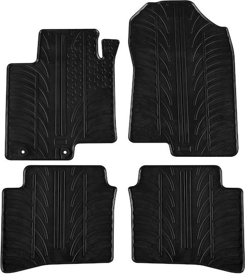 Gledring Set of Front and Rear Mats 4pcs for Hyundai i20 2020 Black