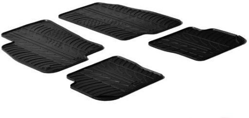 Auto Gs Set of Front and Rear Mats 4pcs for Fiat Punto Evo 2010-2014 Black
