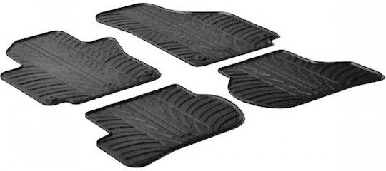 Lampa Set of Front and Rear Mats 4pcs Tray Type for Volkswagen Golf Plus Black