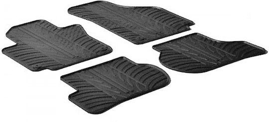 Lampa Set of Front and Rear Mats 4pcs Tray Type for Volkswagen Golf Plus Black