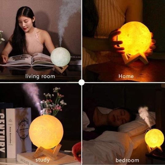 Luftbefeuchter Lampe Mond Dekorative Lampe Mondlicht Weiß