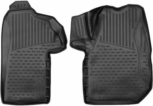 Novline Set of Front and Rear Mats 3pcs Tray Type for Renault Master 2010+ Black