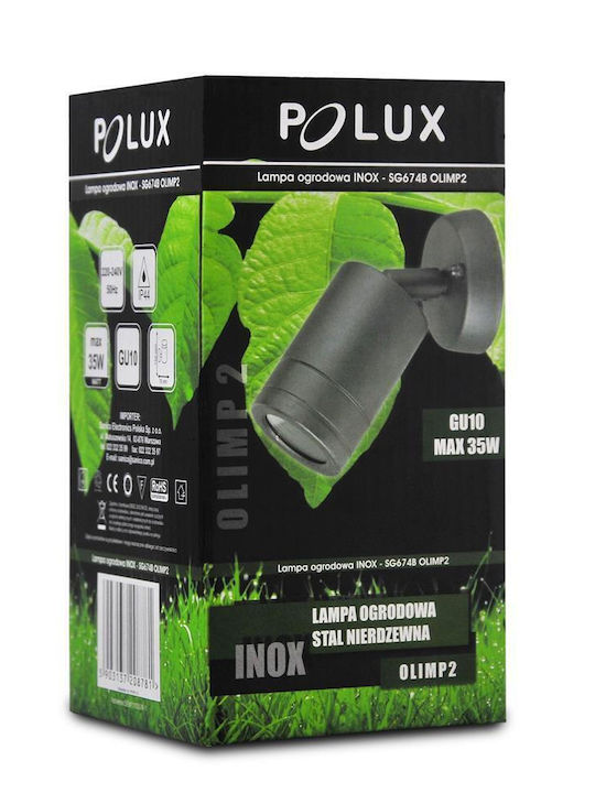 Polux Επιτοίχιο Εξωτερικό Σποτ GU10 IP44 9x16εκ.