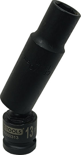 SKS Tools Σπαστό Καρυδάκι Αέρος Εξάγωνο Μακρύ με Καρέ Υποδοχής 1/2" Διάμετρος 13mm