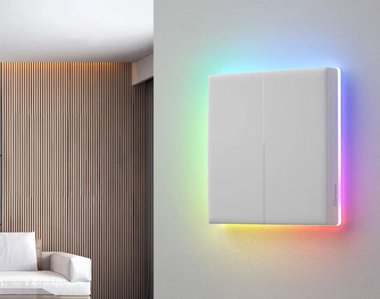 Sonoff T5EU2C Recessed Touch Wall Switch Wi-Fi Lighting Two-Way with Frame White