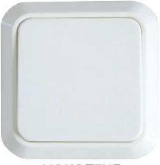 Aliberti Siros 575 Recessed Wall Switch Lighting One-Way with Frame White