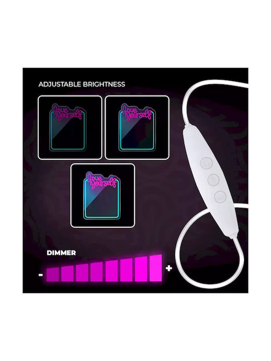 Forever Light Neon Διακοσμητικό Φωτιστικό LED Θερμό Λευκό Love 18εκ.