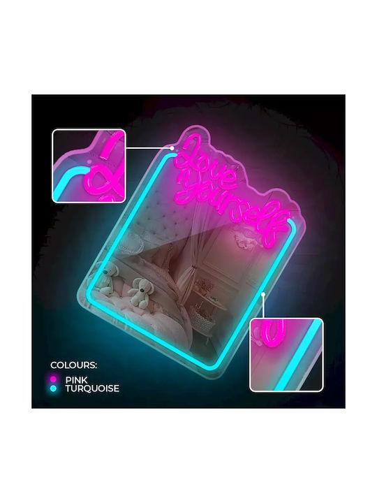 Forever Light Neon Διακοσμητικό Φωτιστικό LED Θερμό Λευκό Love 18εκ.