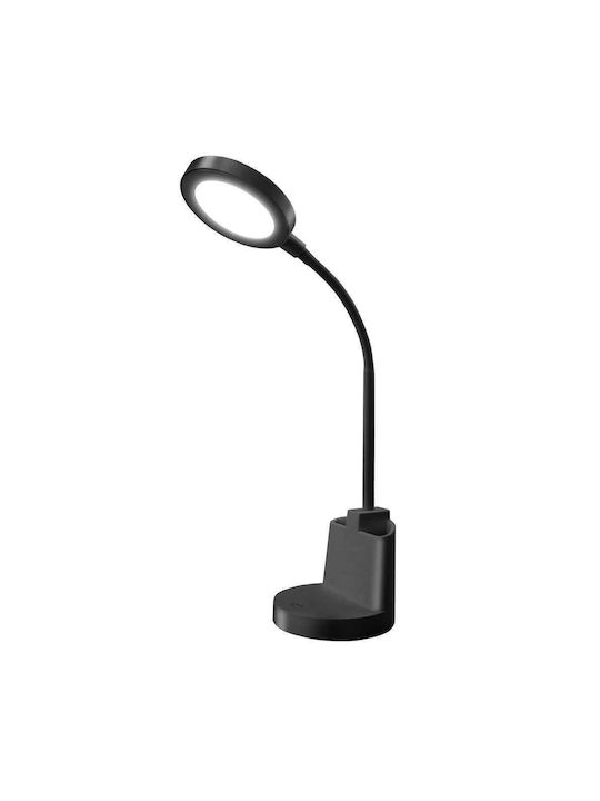 Fos me LED Office Lamp with Flexible Arm in Black Color