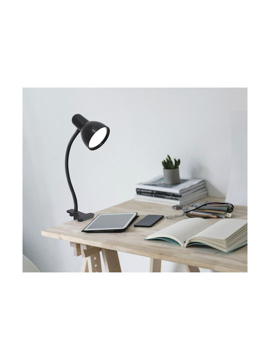 VK Lighting LED Φωτιστικό Γραφείου με Εύκαμπτο Βραχίονα και Κλιπ σε Μαύρο Χρώμα