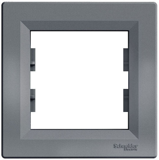 Schneider Electric Asfora Recessed Wall Switch Lighting One-Way without Frame Steel