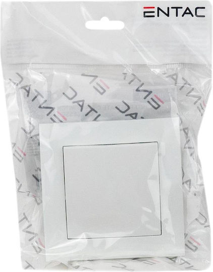 Entac ERWS11-ARN-W Recessed Wall Switch Lighting One-Way with Frame White