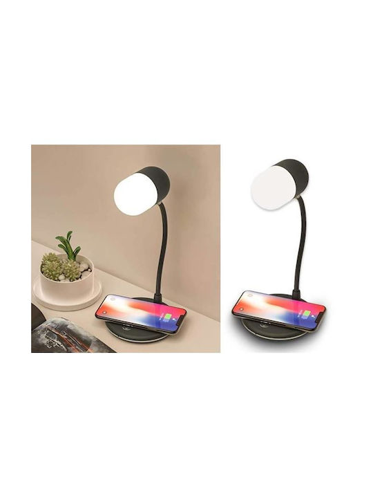 Настолна Лампа с Гъвкаво Рамо за Цокъл Вграден LED Bluetooth в Черен Цвят