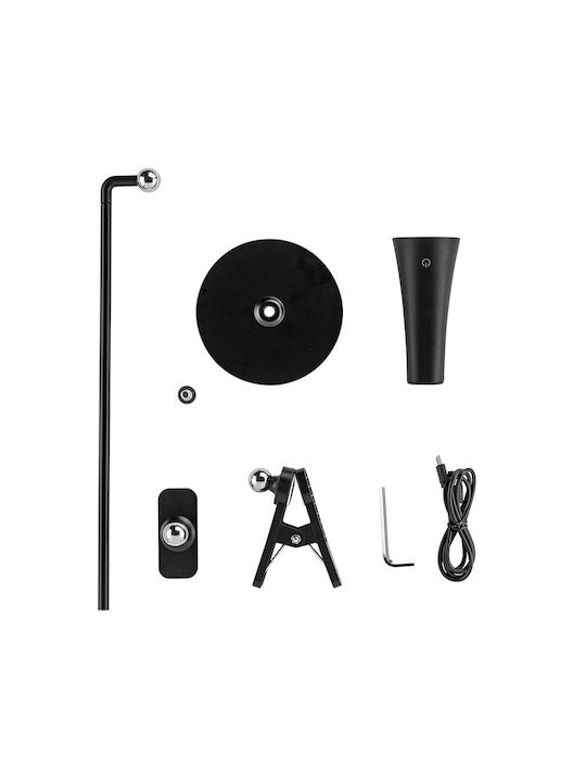 Omnia LED Schreibtischlampe und Clip in Schwarz Farbe