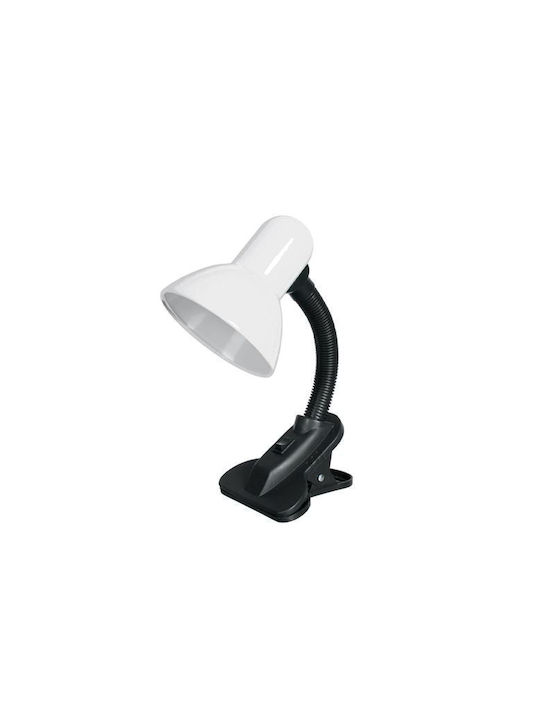 DictroLux 020042 Office Lamp with Flexible Arm for Socket E27 and Clip in Red Color