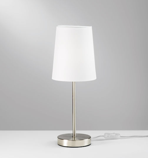 Fan Europe Sally Isallylnik Metal Table Lamp for E14 Fitting with Silver Shade and Base
