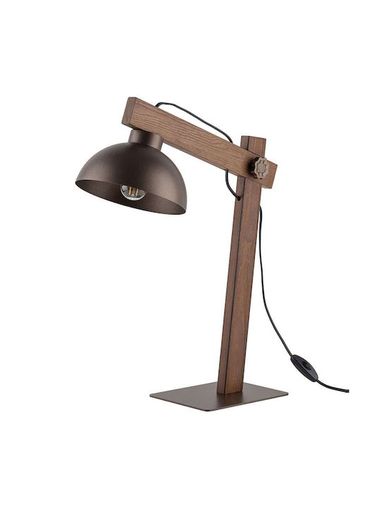 TK Lighting Office Lamp for Socket E27 in Brown Color