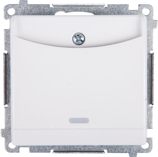 Kontakt-Simon Recessed Wall Switch Lighting One-Way without Frame White