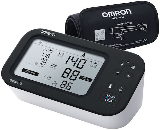 Omron M7 Intelli IT AFib Digital Blood Pressure Monitor Arm with Arrhythmia Detection & Bluetooth HEM-7380T1-EBK