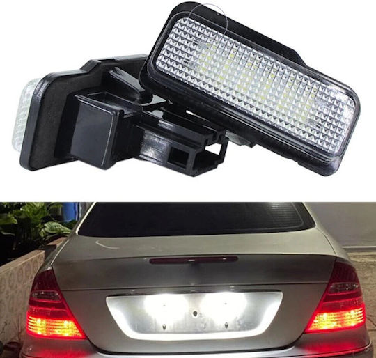 Lumini pentru plăcuțele de înmatriculare 12V pentru Mercedes-Benz Clasa C / Clasa CLS / Clasa E 2buc