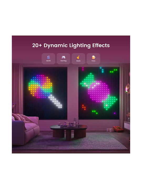 Yeelight Curtain Στεγανή Smart Γιρλάντα Φωτισμού LED IP65 2m με 475 Λαμπάκια RGBW