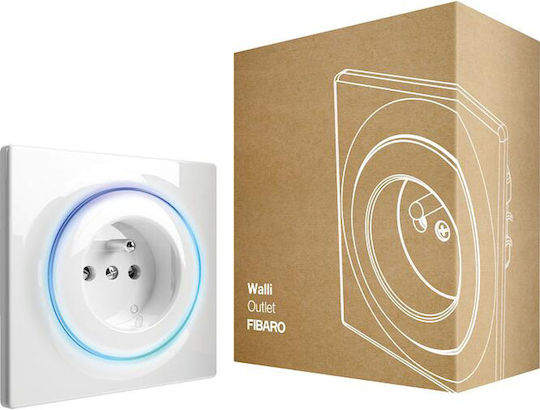 Fibaro Einzeln Gemauert Stromsteckdose mit Lampe Weiß 1Stück