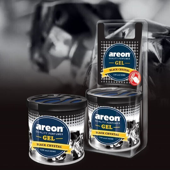 Areon Car Air Freshener Can Console/Dashboard Gel Black Crystal 80gr