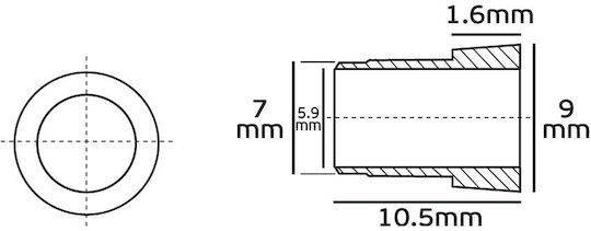 VK Lighting Монтажен Нипел за Осветителни Тела Бял 54151-015643