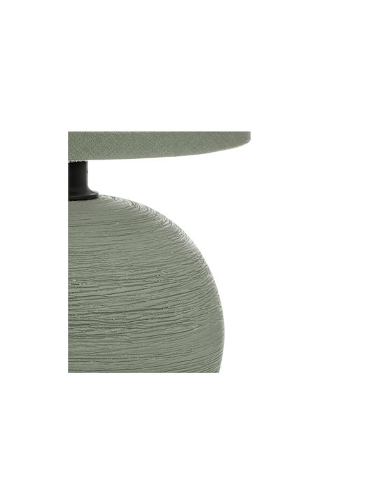Atmosphera Timéo Metal Table Lamp for E14 Socket with Green Shade and Base