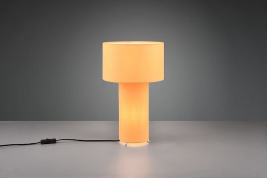 Trio Lighting Metal Table Lamp for Socket E27 with Yellow Shade and Base