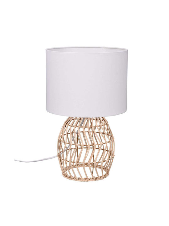 Trio Lighting Rike Vintage Πορτατίφ για Ντουί E27 με Μπεζ Καπέλο και Βάση