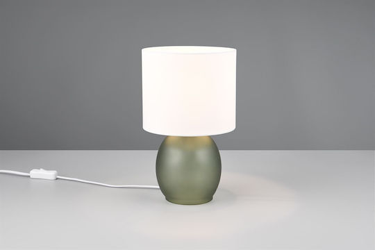 Trio Lighting Glass Vintage Table Lamp for Socket E14 with Green Shade and Base Trio Lighting Glass Vintage Table Lamp for Socket E14 with Green Shade and Base